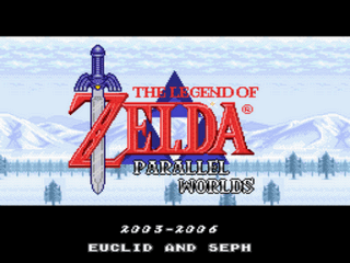 Zelda Parallel Worlds Title Screen